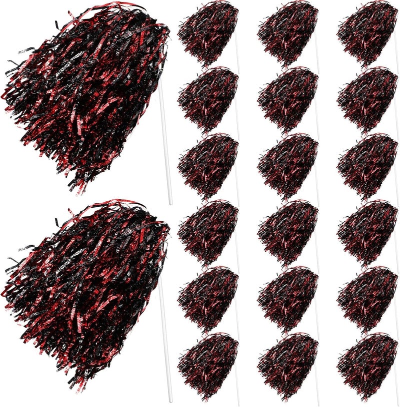 PullCrease 20 Pcs School Spirit Shakers Bulk, Cheerleader Pom Poms for Adults Sports Team Party Dance Football Basketball Volleyball Homecoming Fan Celebration Sporting Event - Image 1